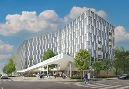 <p>The commercial and administrative complex in the heart of southern Budapest offers 17,000 m2 of office space in </p>