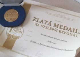 Zlatá medaile Aquathermu Praha 2014 pro naše nové bazénové jednotky
